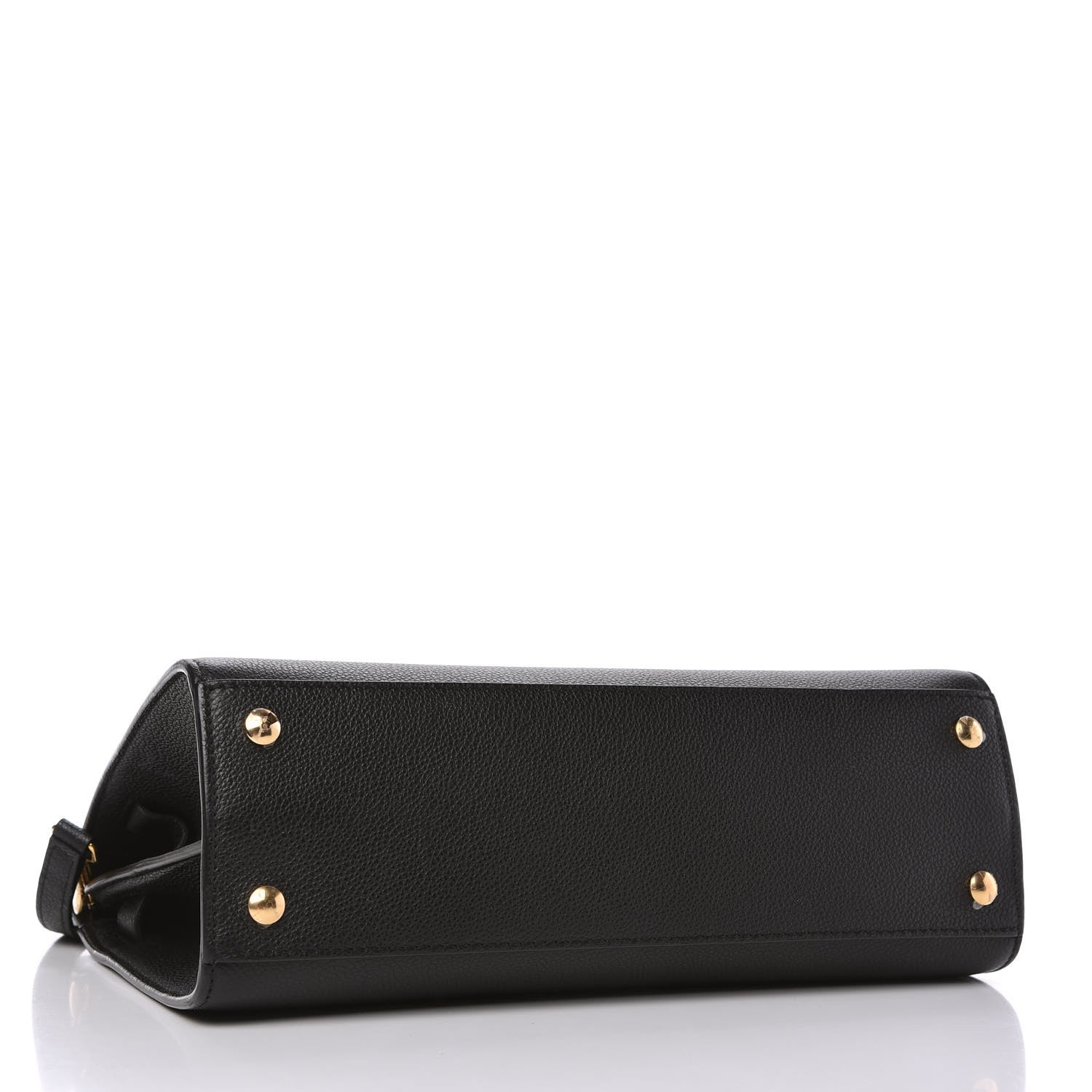 Burberry Grainy Calfskin Small Title Bag Black 4 of 10