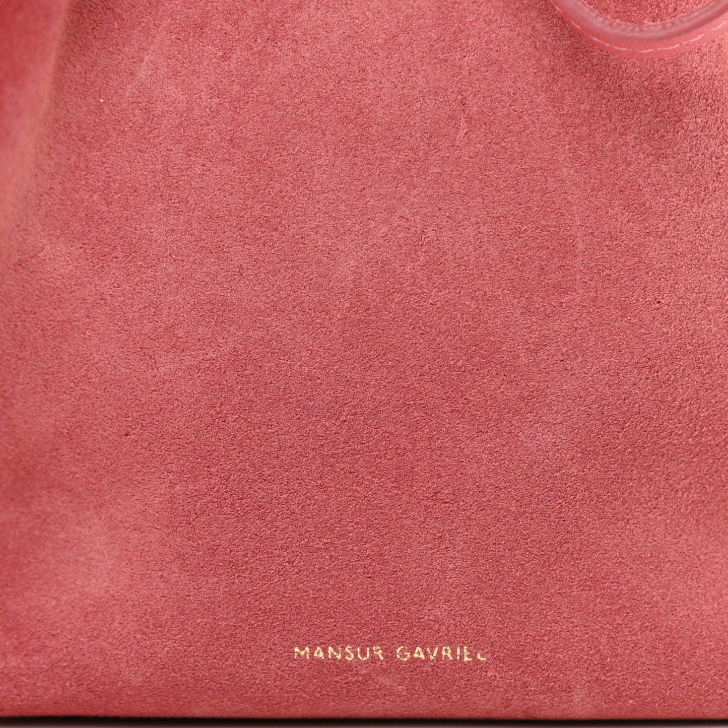 Suede Mini Mini Bucket Bag Blush