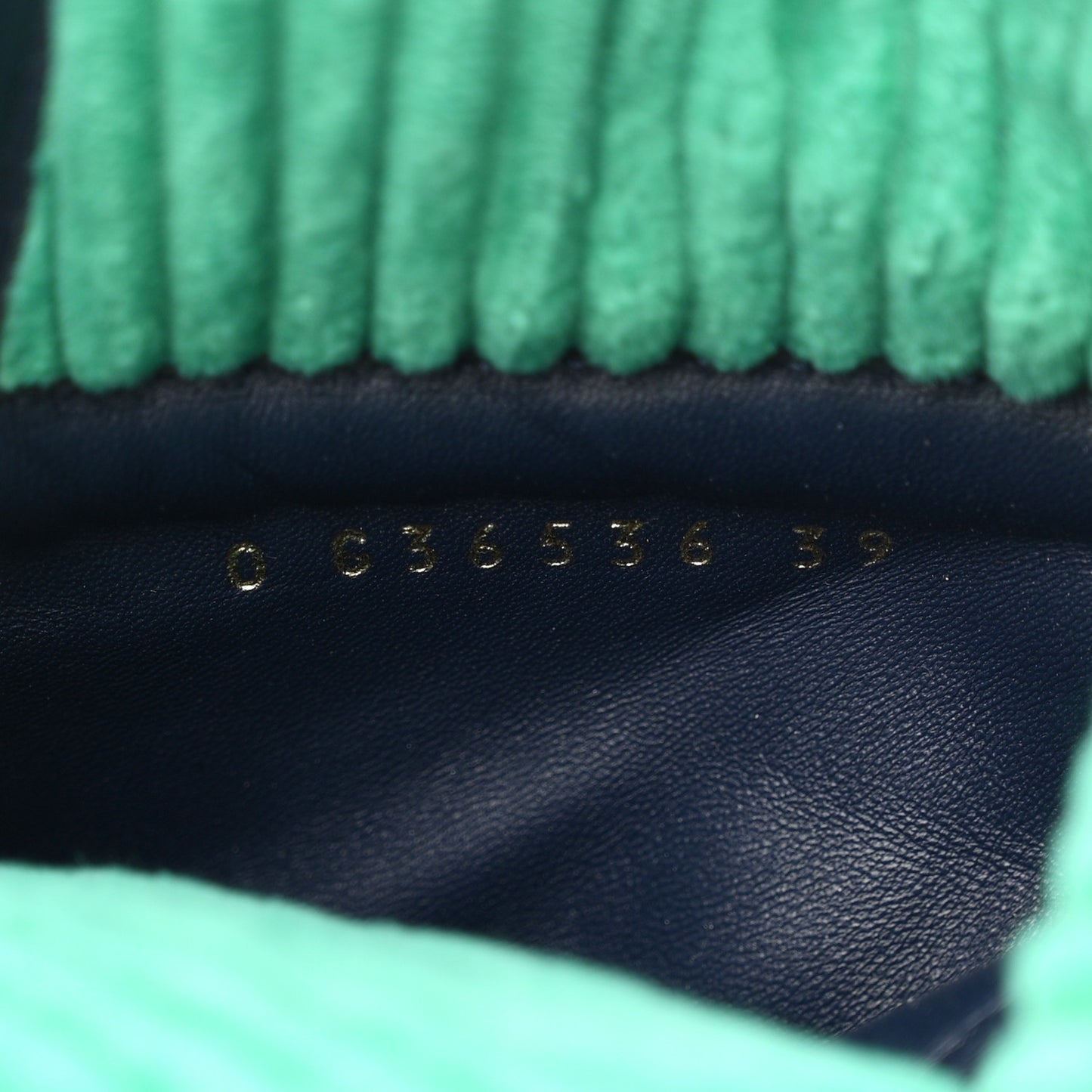 Suede Calfskin Velvet Quilted CC Combat Boots 39 Navy Green Black