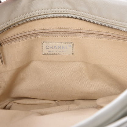 Chanel Calfskin Large Diamond Stitch Tote White 9 of 17