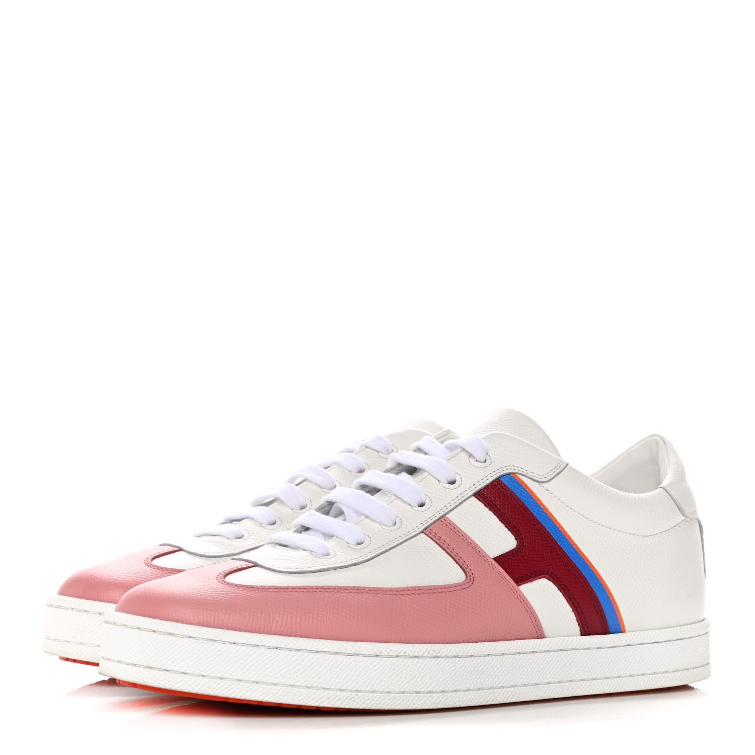 Hermes Epsom Womens Boomerang Sneakers 40 Multicolore Rose Pale 3 of 11