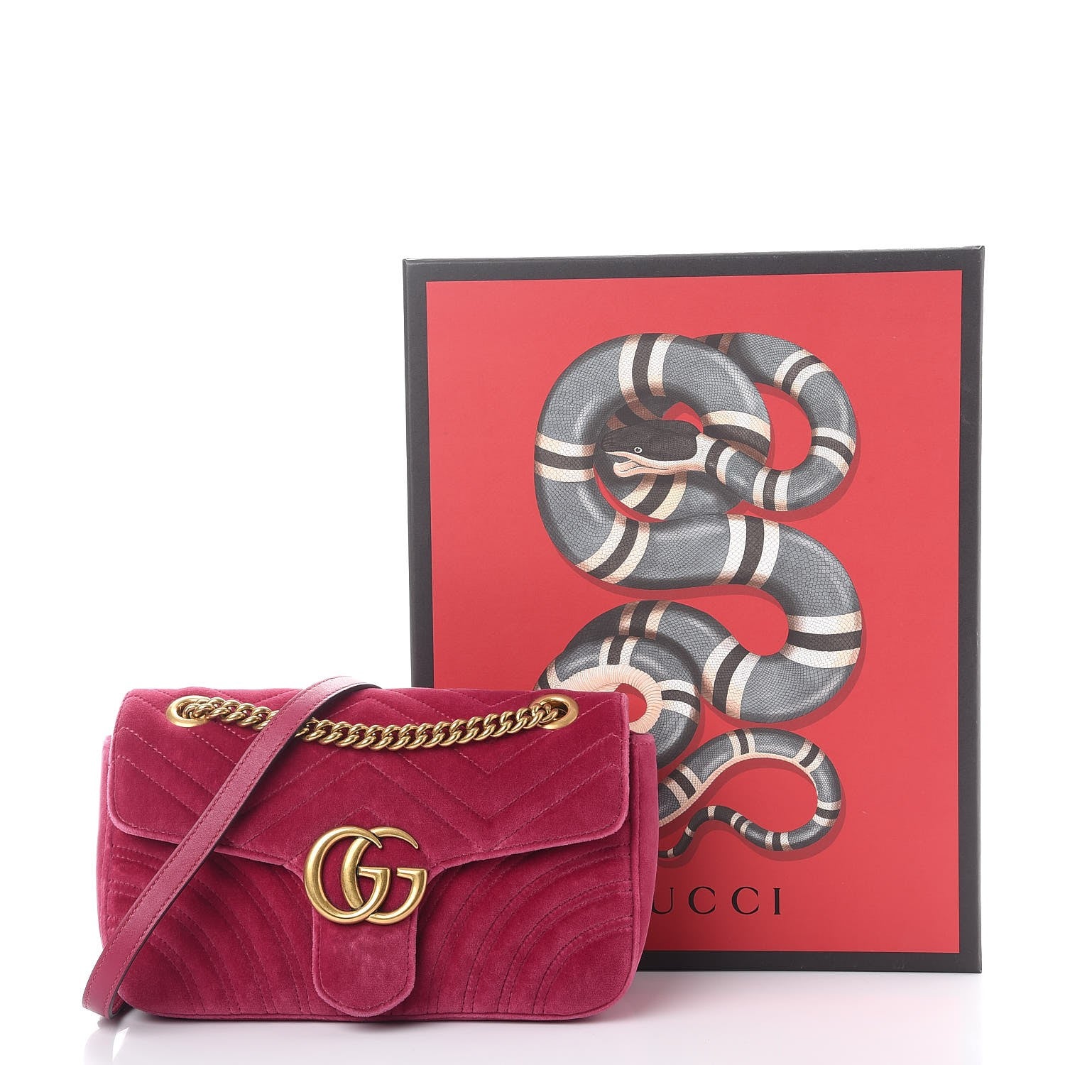 Gucci Velvet Matelasse Small GG Marmont Shoulder Bag Light Raspberry Rose 11 of 11