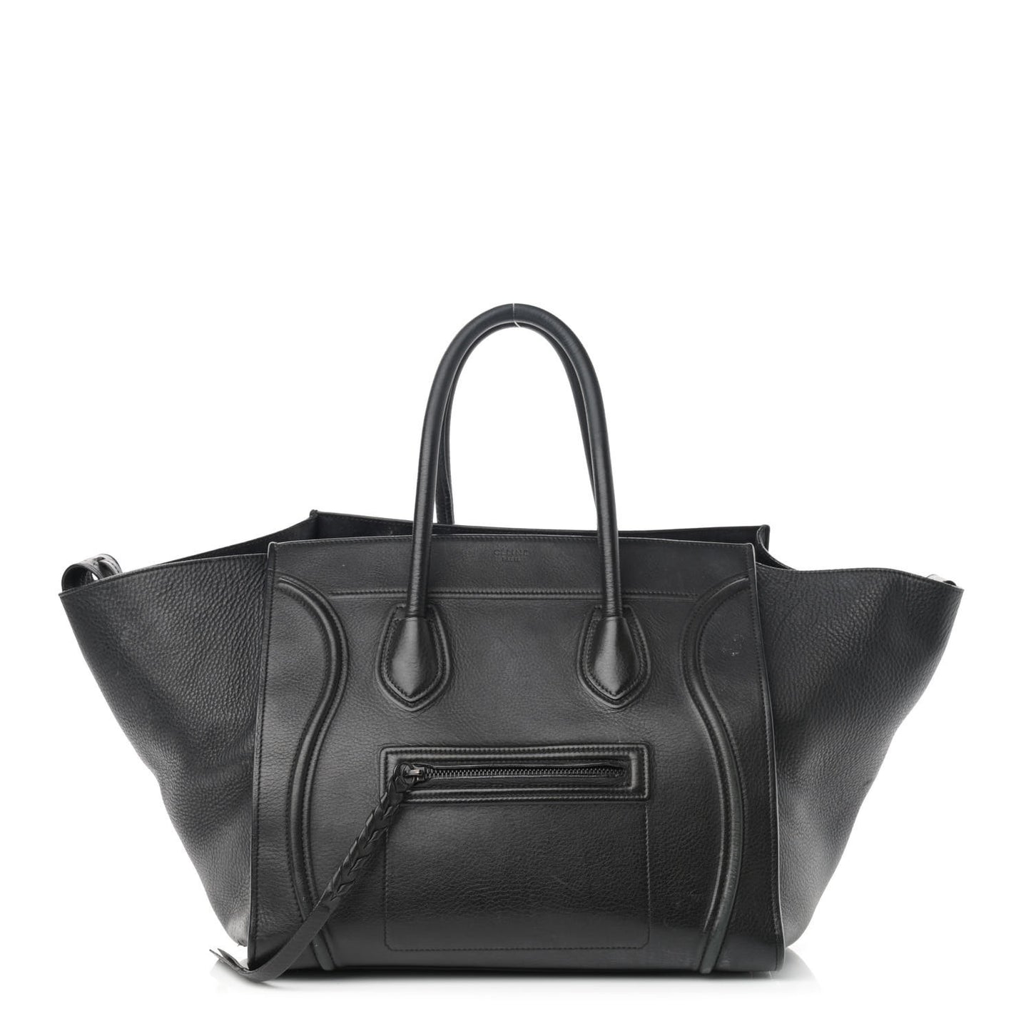 Supple Calfskin Medium Phantom Luggage Black