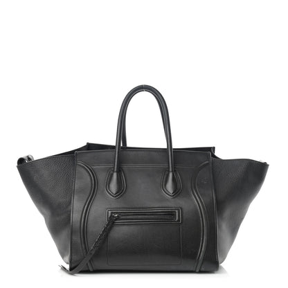 Celine Supple Calfskin Medium Phantom Luggage Black 1 of 22