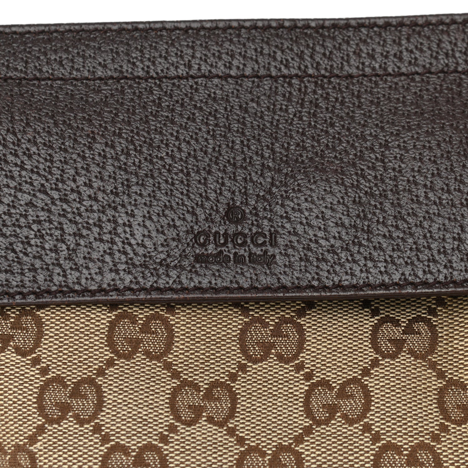 Gucci GG Monogram Double Pocket Belt Bag Dark Brown 8 of 9