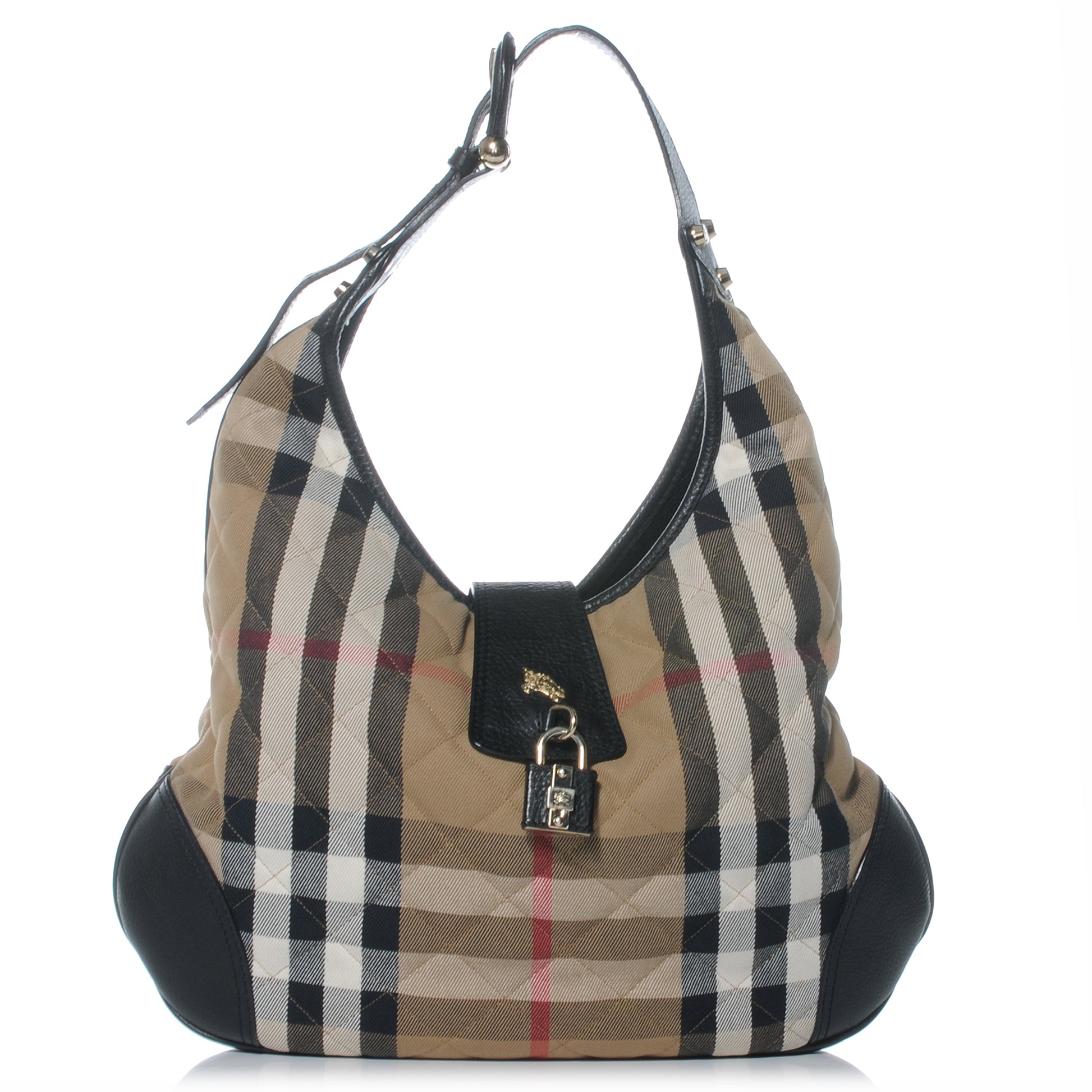 Burberry House Check Quilted Brook Hobo 1 of 8