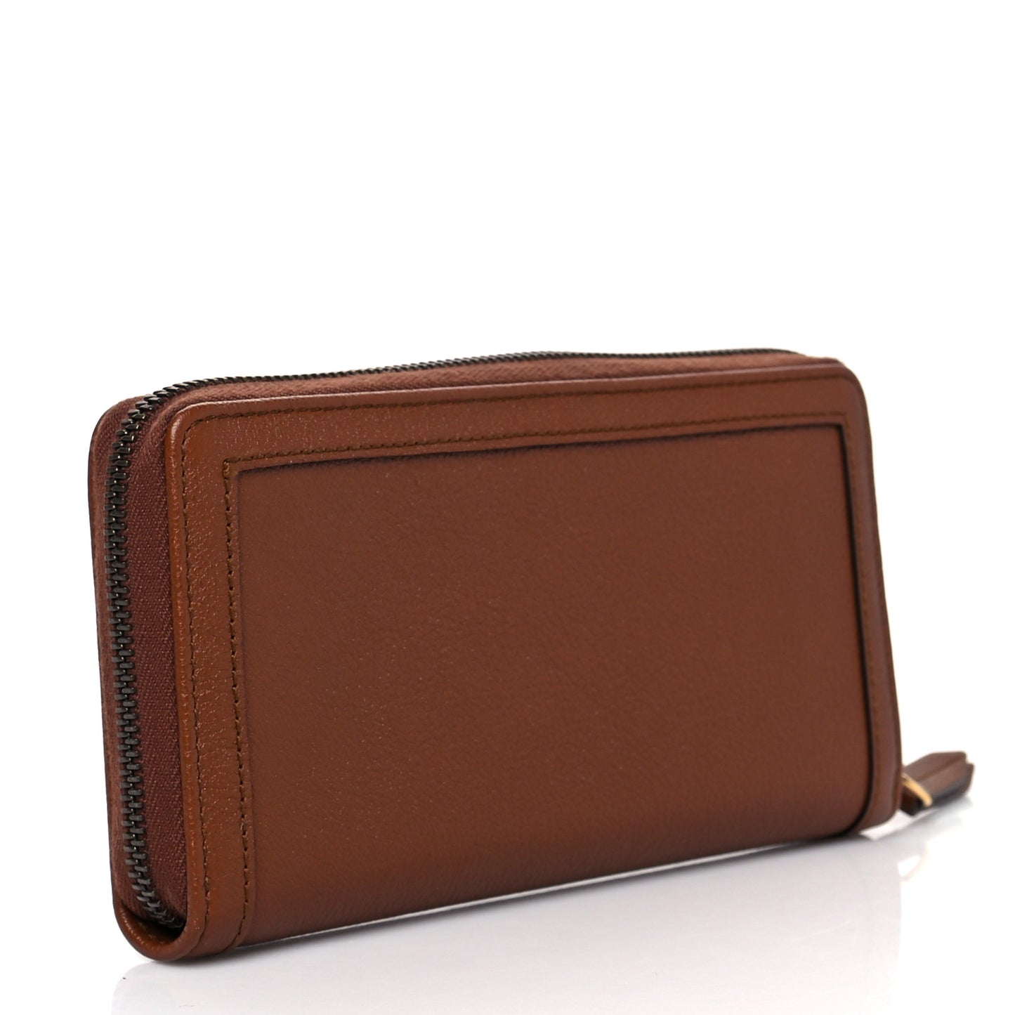 Wonka Grain Calfskin Diana Zip Around Continental Wallet Cuir