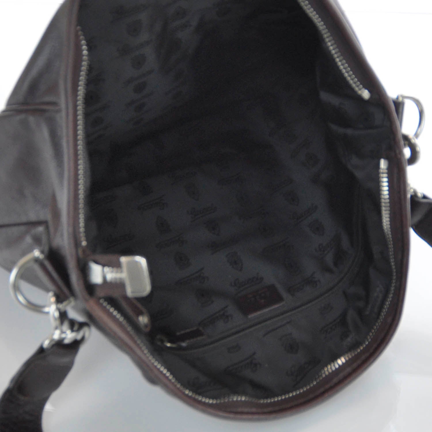 Gucci Leather Messenger Bag Brown Unisex 8 of 10