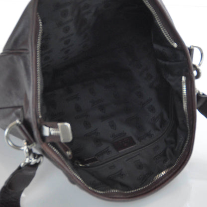 Gucci Leather Messenger Bag Brown Unisex 8 of 10