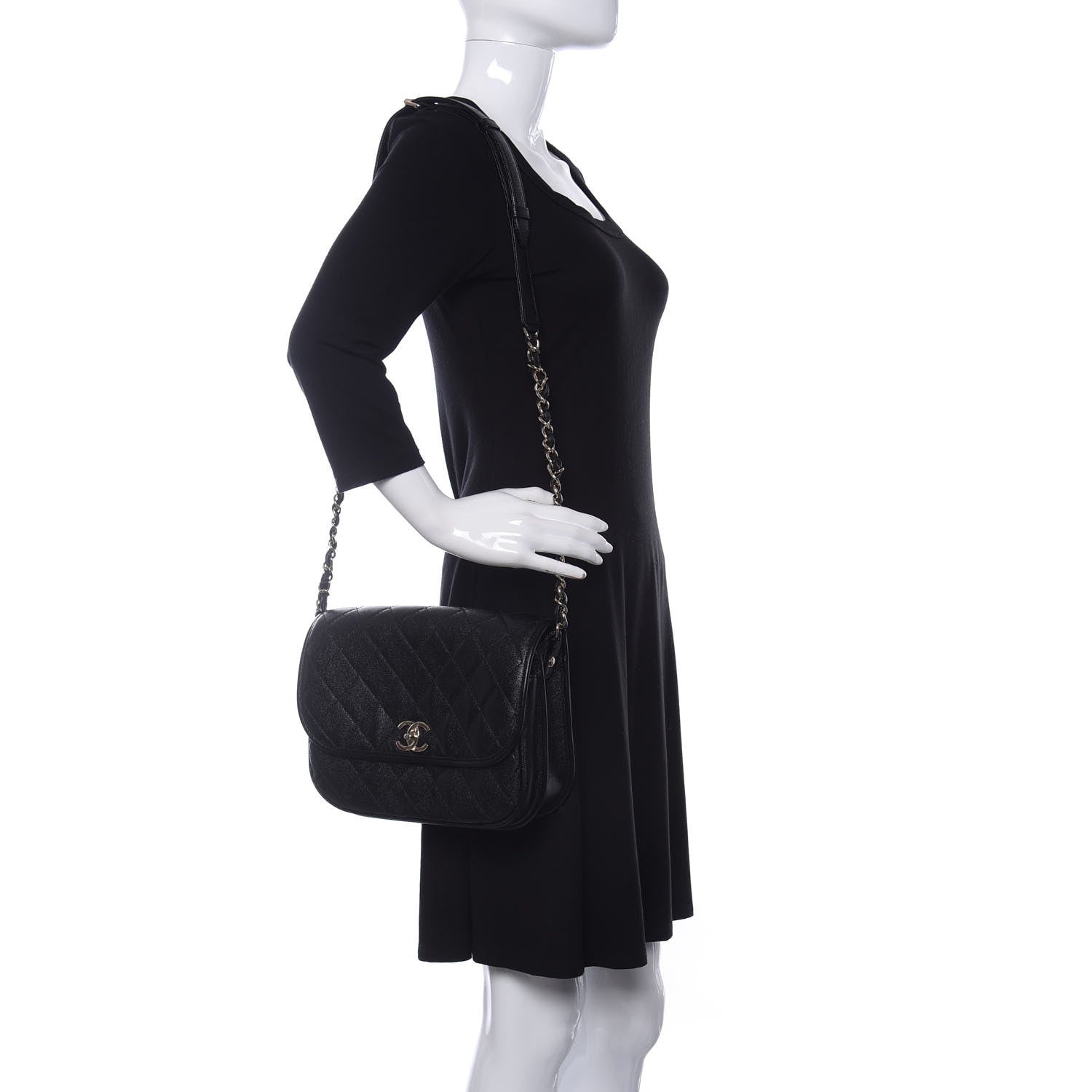 Chanel Caviar Quilted Medium Messenger Flap Black 2 of 11