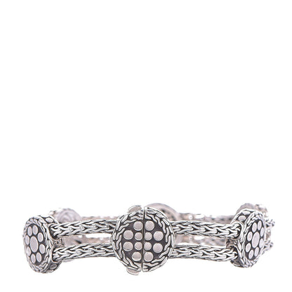 John Hardy Sterling Silver Dot Rope Disc Bracelet 3 of 5