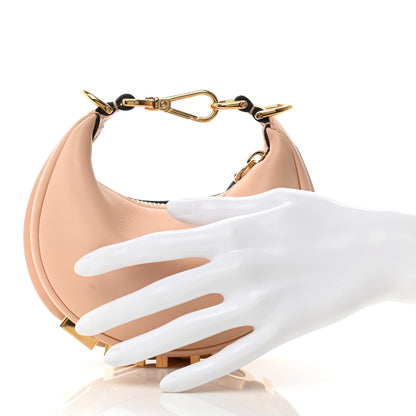 Fendi Vitello Grace Matte Nano Fendigraphy Hobo Charm Light Rose 2 of 9