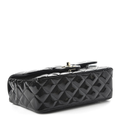 Chanel Patent Calfskin Quilted Mini Rectangular Flap Black 4 of 11