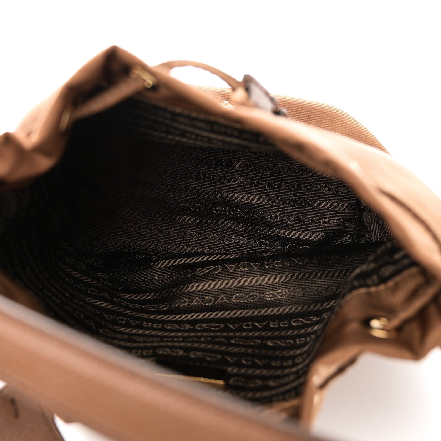 Prada Re-Nylon Saffiano Mini Re-Edition 1978 Bucket Bag Cork Beige 5 of 9