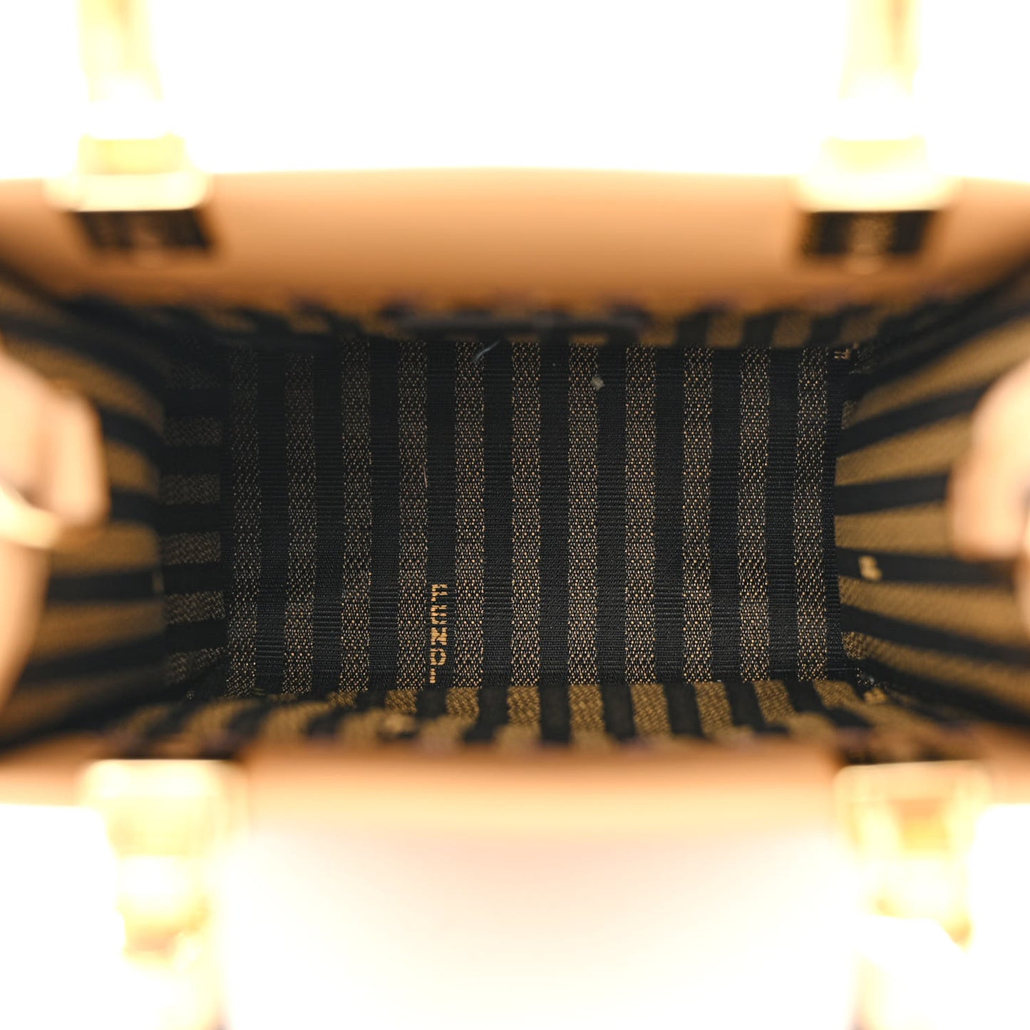 Vitello King Plexiglass Logo Embossed Mini Fendi Sunshine Shopper Tote Miele Scuro