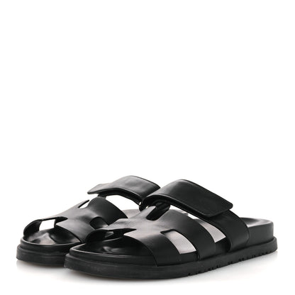 Hermes Calfskin Womens Chypre Sandals 36 Black 4 of 13