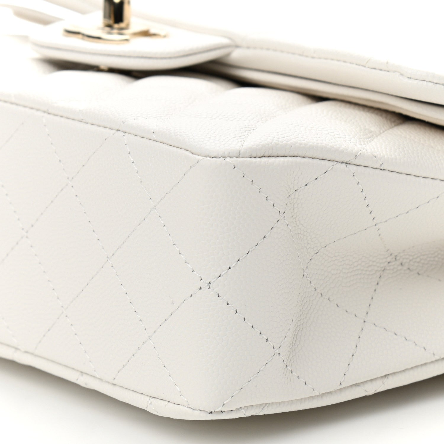 Chanel Caviar Quilted Small Double Flap White 10 of 11