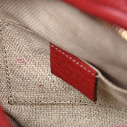 Gucci Pebbled Calfskin Mini Soho Chain Bag Tabasco Red 8 of 10