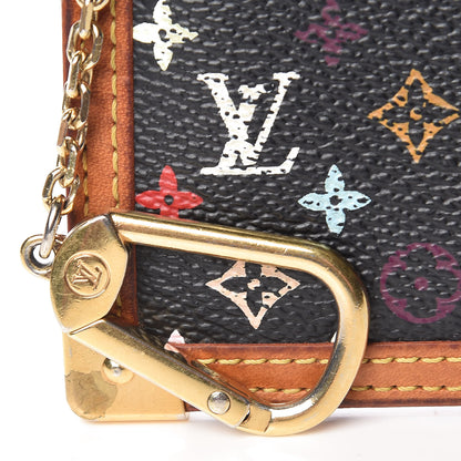 Louis Vuitton Monogram Multicolor Key Pouch Black 4 of 11