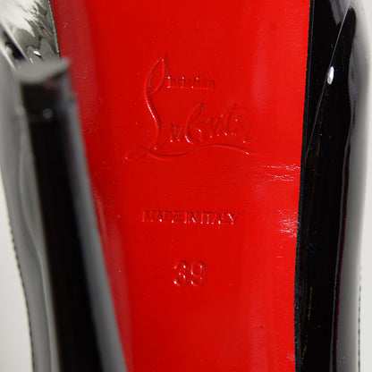 Christian Louboutin Patent Lady Peep 150 Pumps 39 Black 6 of 7