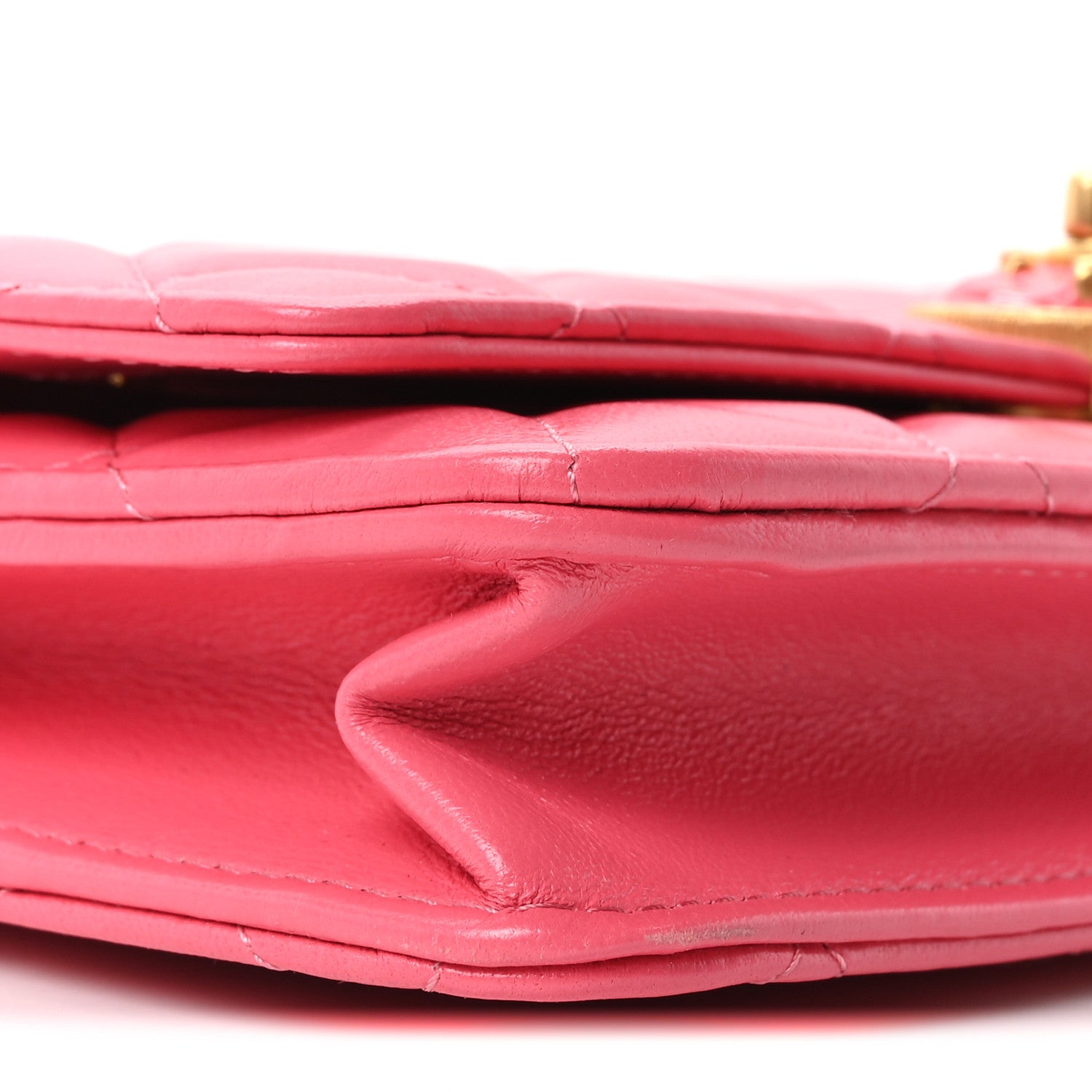Chanel Lambskin Plexiglass Quilted Coco Love Wallet On Chain WOC Pink 10 of 12