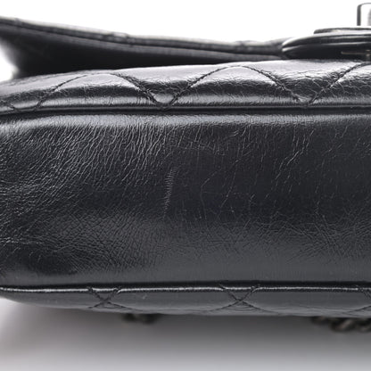 Chanel Glazed Calfskin Quilted Medium Duo Color Flap Black 13 of 13