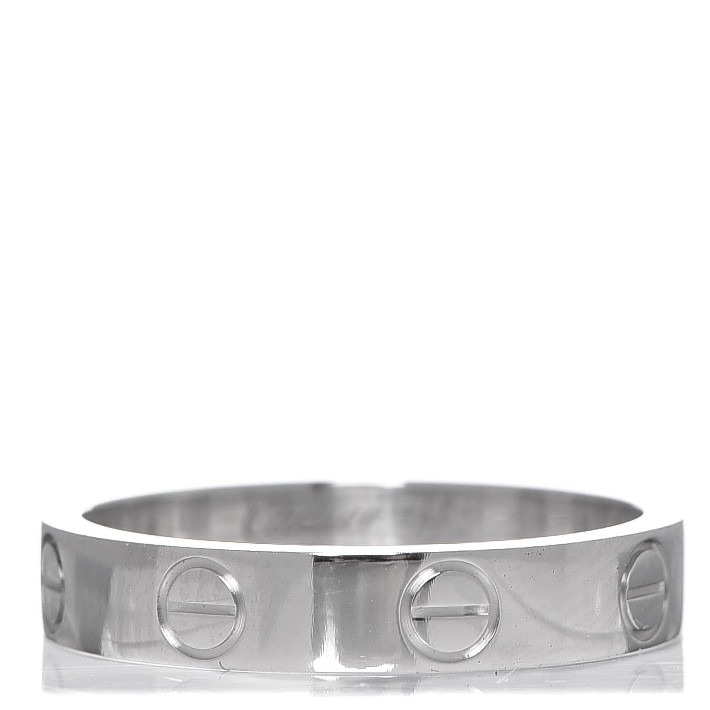 18K White Gold 4mm LOVE Wedding Band Ring 51 5.75