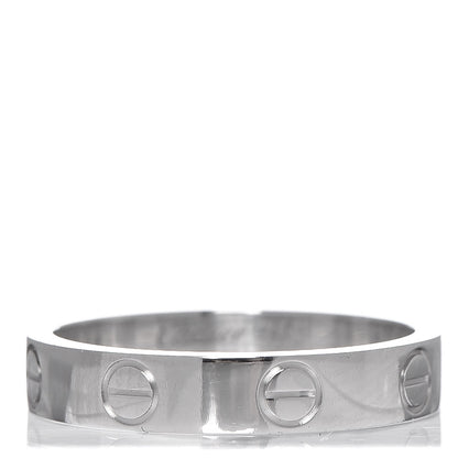 Cartier 18K White Gold 4mm LOVE Wedding Band Ring 51 5.75 1 of 4