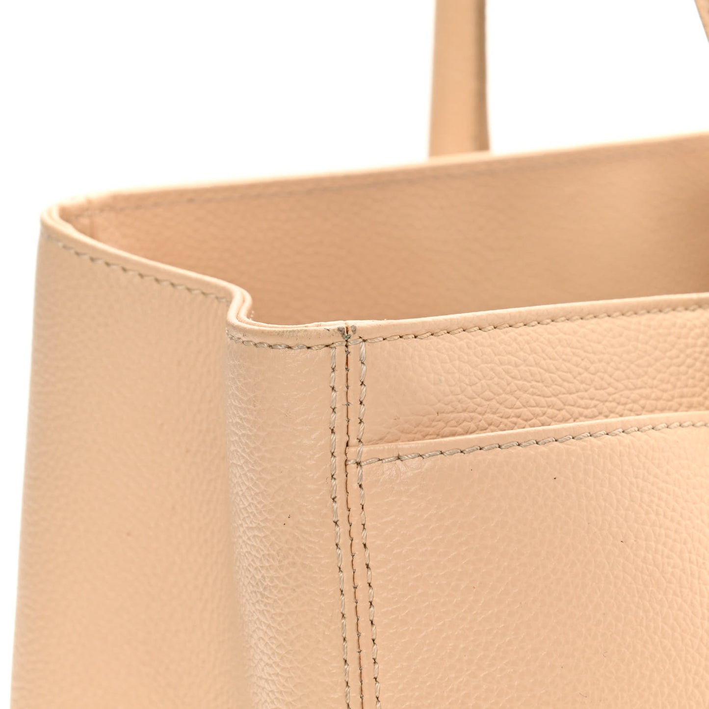 Calfskin Cerf Executive Shopper Tote Beige