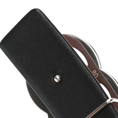 Chanel Calfskin CC Reversible Belt 80 32 Black Burgundy 3 of 5