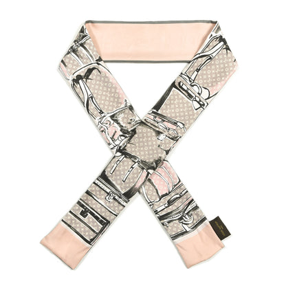 Louis Vuitton Silk Monogram Trunks Bandeau Rose Poudre 1 of 3