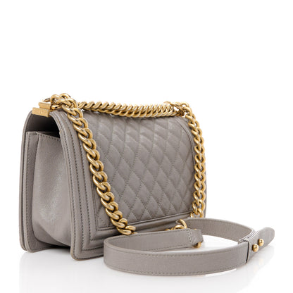 Chanel Caviar Quilted Medium Boy Flap Grey 3 of 12
