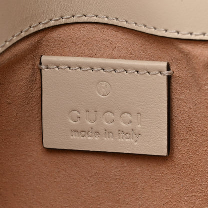 Gucci Calfskin Matelasse Super Mini GG Marmont Shoulder Bag White 6 of 11