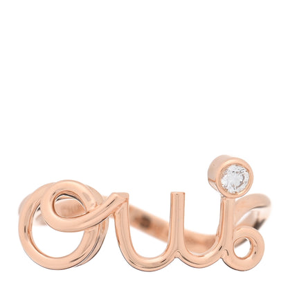 Christian Dior 18K Rose Gold Diamond Oui Ring 47 4 1 of 4