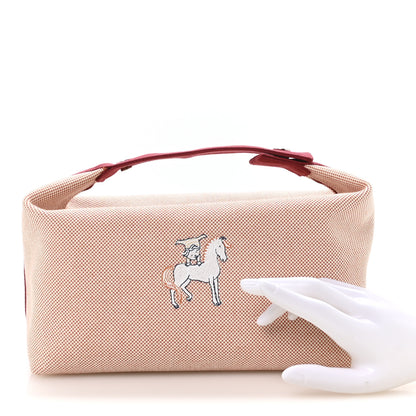 Hermes Canvas Large Bride-A-Brac Cabriole Case Terracotta 2 of 8