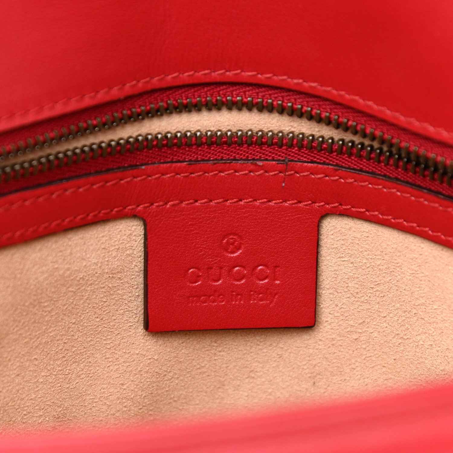 Gucci Calfskin Matelasse Small GG Marmont Shoulder Bag Hibiscus Red 6 of 11
