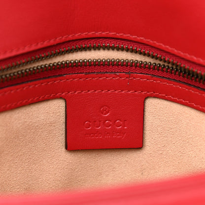 Gucci Calfskin Matelasse Small GG Marmont Shoulder Bag Hibiscus Red 6 of 11