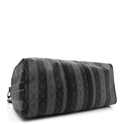 Louis Vuitton X NIGO Monogram Eclipse Stripes LV Keepall Bandouliere 50 4 of 8