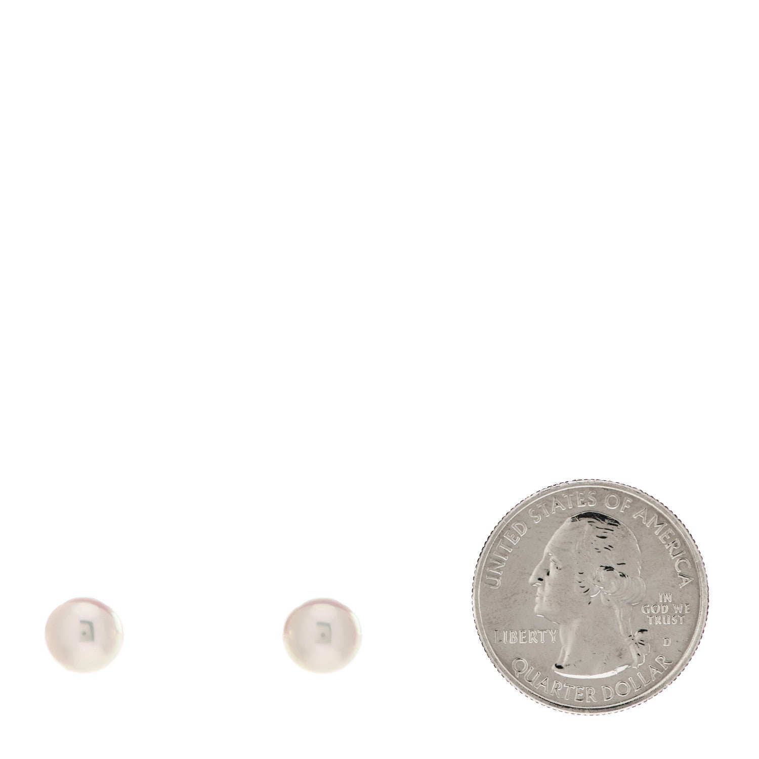 Mikimoto 18K White Gold Akoya Pearl 7.5-8mm Stud Earrings 2 of 5