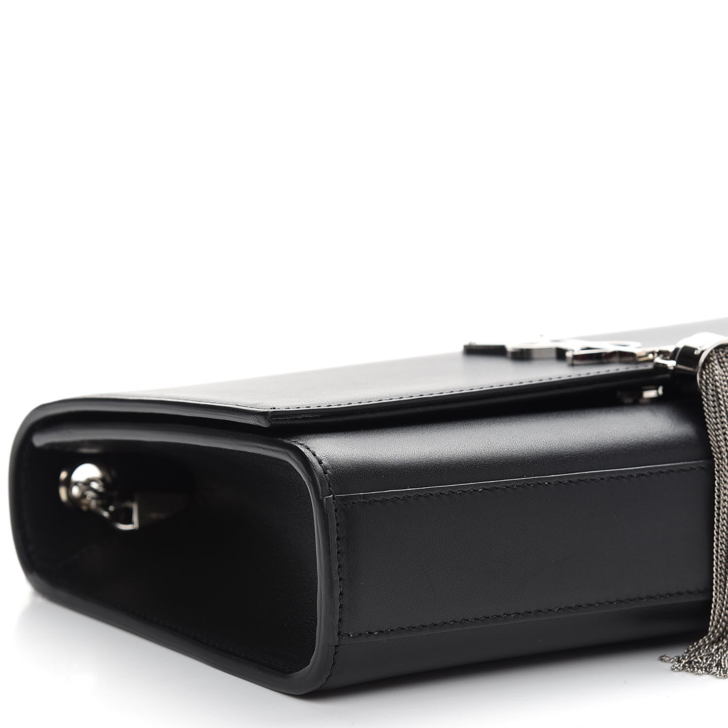 Saint Laurent Smooth Calfskin Medium Classic Monogram Kate Tassel Satchel Black 7 of 8