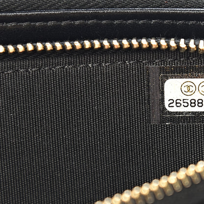 Chanel Caviar Chevron Small Boy Clutch With Chain Black 6 of 10