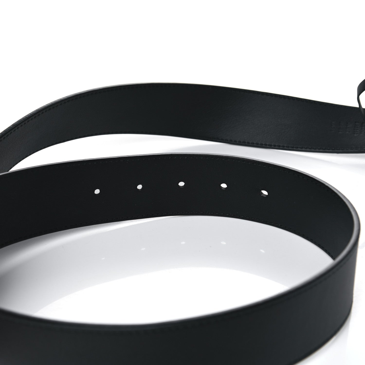 Gucci Moon Calfskin Pearl Double G 40mm Belt 85 34 Black Cream 4 of 4
