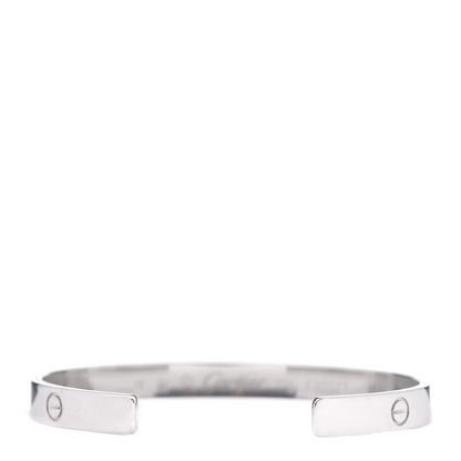Cartier 18K White Gold LOVE Cuff Bracelet 18 3 of 4