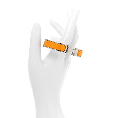 Hermes Enamel Narrow Clic Clac H Bracelet PM Jaune Madras 2 of 4