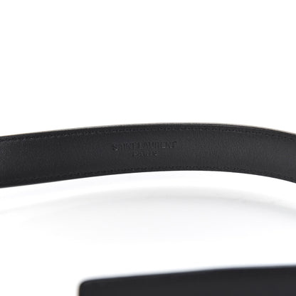 Saint Laurent Smooth Calfskin Monogram Square Buckle Belt 75 30 Black 4 of 5