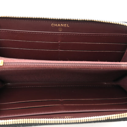 Chanel Caviar Quilted Large Gusset Zip Around Wallet Black 5 of 10