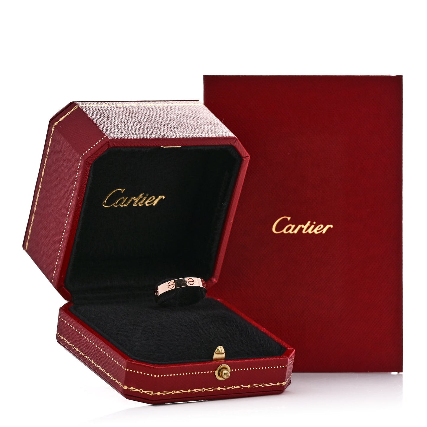18K Pink Gold 3.5mm LOVE Wedding Band Ring 58 8.25