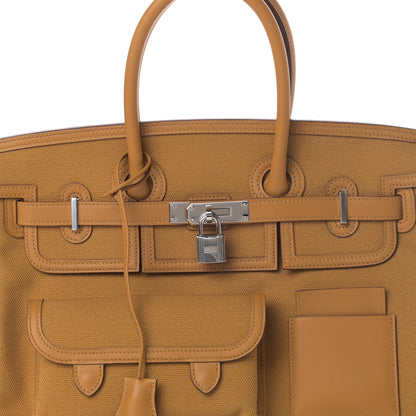 Hermes Toile Goeland Swift Cargo Birkin 35 Sesame 8 of 11