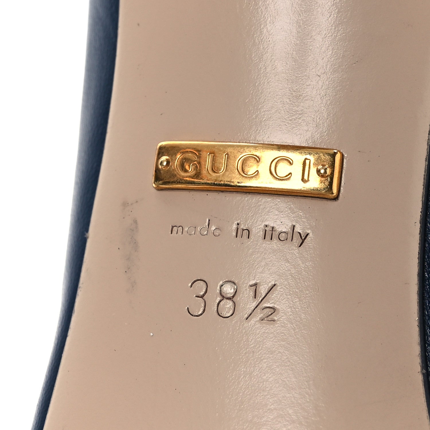 Gucci Malaga Kid Zumi 75mm Pumps 38.5 Blue 8 of 11