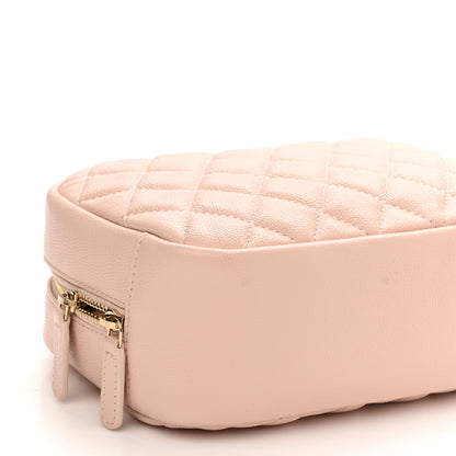 Chanel Caviar Quilted Medium Curvy Pouch Cosmetic Case Light Pink 9 of 10